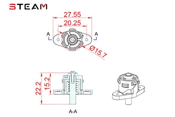 (image for) STEAM (MK6048B) 550/600 battery spin buckle / orange