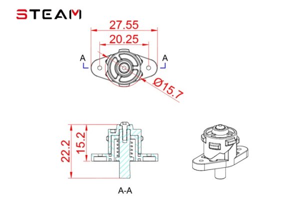 (image for) STEAM (MK6048C) 550/600 battery spin buckle / green