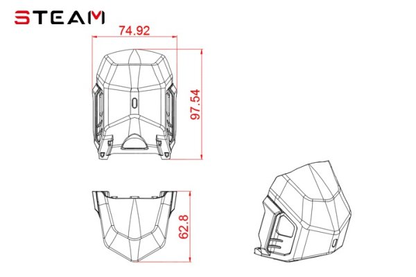 (image for) STEAM (MK6050C) 550/600 rectifier hood / green