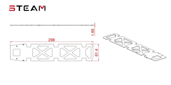 (image for) STEAM (MK6051) Tarot550/600 battery backplane