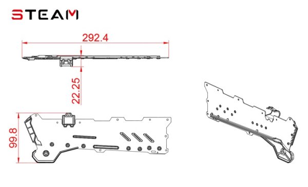 (image for) STEAM (MK6053) 550/600 carbon fiber left side panel