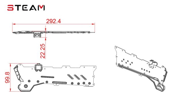 (image for) STEAM (MK6054) 550/600 carbon fiber right side panel