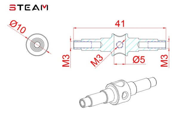 (image for) STEAM (MK6060) 550/600 tail rotor hub