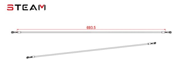 (image for) STEAM (MK6063) 600 tail servo pull bar