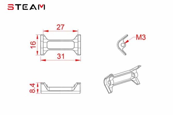 (image for) STEAM (MK6070) 600 metal tail pipe clamp / 25MM