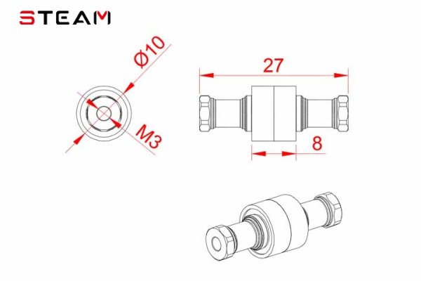 (image for) STEAM (MK6072) 550/600 tail control bearing sleeve