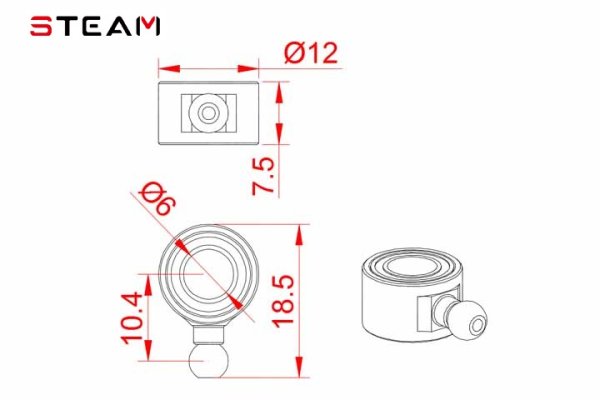 (image for) STEAM (MK6072) 550/600 tail control bearing sleeve