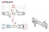 (MK6055B) Tarot 550/600 tail rotor clamp set / orange