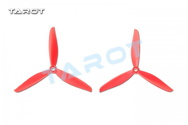 TAROT (TL300E11) 6'' 3-leaf propeller /Red CW/CCW