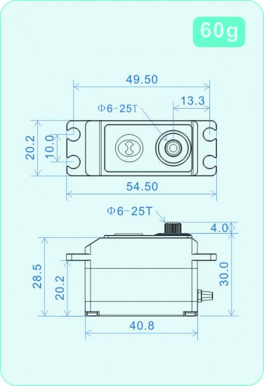 THETA RAZOR DH1 NFC HV High-Torque, Low-Profile Brushless Servo - Click Image to Close