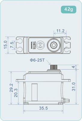 (image for) THETA SABRE T1 NFC HV High-Speed, mini size brushless tail servo