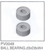 (PV0049) Ball Bearing d3xD8xW4