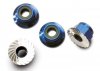 TRAXXAS Lock Nut Flanged M4 Alu Blue (4)