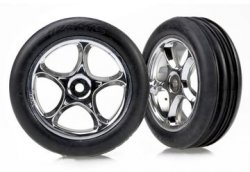 TRAXXAS Tires & Wheels Alias Soft/Tracer Chrome 2.2" 2WD Front (