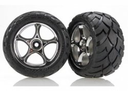 TRAXXAS Tires & Wheels Anaconda/Tracer Chrome 2.2" Rear (2)