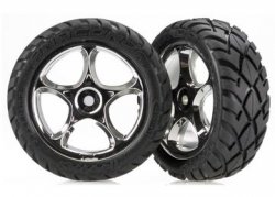 TRAXXAS Tires & Wheels Anaconda/Tracer Chrome 2.2" 2WD Front (2)