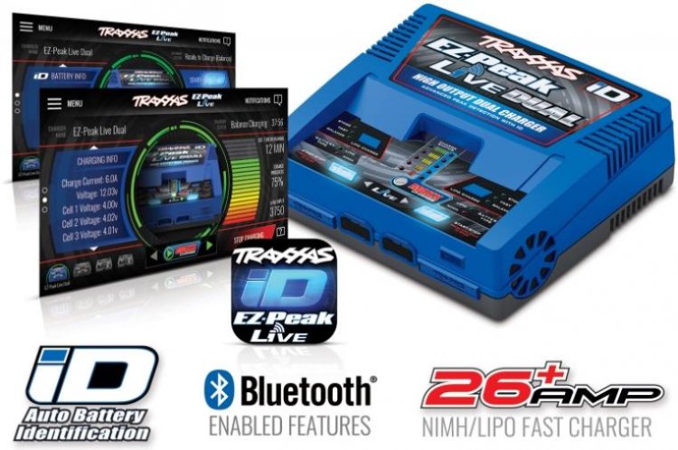 TRAXXAS EZ­Peak Live Dual 26A NiMH/LiPo Charger Auto iD - Click Image to Close