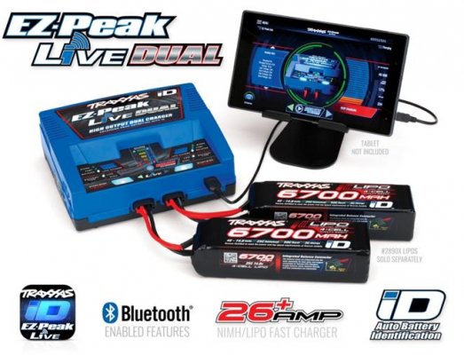 TRAXXAS (422973G) EZ Peak Live Dual 26A NiMH/LiPo Charger Auto i