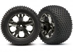 TRAXXAS Tires & Wheels Alias/All-Star Black Chrome 2.8" TSM Rear