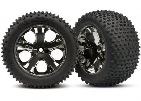 TRAXXAS (423770A) Tires & Wheels Alias/All-Star Black Chrome 2.8