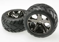 (image for) TRAXXAS (423773A) Tires & Wheels Anaconda/AllStar Black Chrome 2,8" Rear (2)