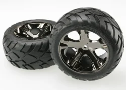 (image for) TRAXXAS (423773A) Tires & Wheels Anaconda/AllStar Black Chrome 2,8" Rear (2)