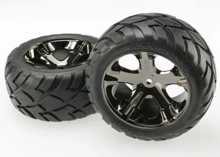 (image for) TRAXXAS (423773A) Tires & Wheels Anaconda/AllStar Black Chrome 2,8" Rear (2)