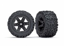 TRAXXAS Tires & Wheels Talon Extreme/RXT Black 2.8" 4WD TSM (2)