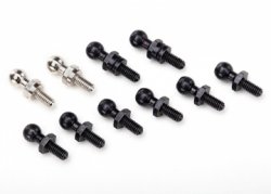 TRAXXAS Pivot Ball Set Black (6) Long (2) Silver (2) LaTrax