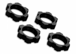 TRAXXAS Wheel Nuts Splined 17mm Alu Black (4)