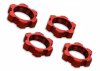 TRAXXAS Wheel nuts Splined 17mm Alu. Red (4)