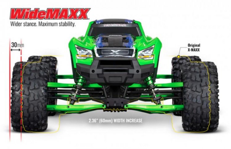 TRAXXAS Suspension Kit WideMaxx Black X-Maxx - Πατήστε στην εικόνα για να κλείσει