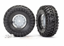 TRAXXAS (428166) Tire & Wheel Canyon Tr./Chro. 1.9"+Center Caps