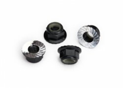 TRAXXAS Lock Nut Flanged M5 Alu Black (4)