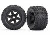 TRAXXAS Tires & Wheels Talon EXT/Carbide Black 3.8" (2)