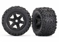 TRAXXAS Tires & Wheels Talon EXT/Carbide Black 3.8" (2)