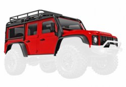 TRAXXAS Body TRX-4M Land Rover Defender Red Complete