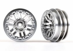 TRAXXAS Wheels 12-Spoke Satin Chrome 10in (2)