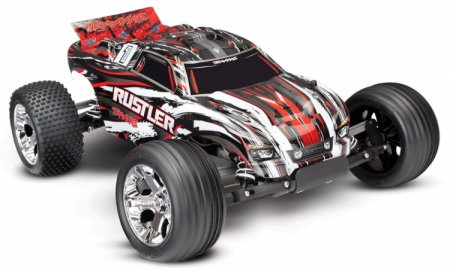 TRAXXAS Rustler 2WD 1/10 RTR TQ Red - w/o Battery & Charger