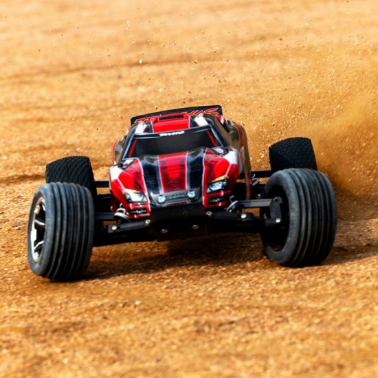 TRAXXAS Rustler 2WD 1/10 RTR TQ Red USB - With Battery/Charger - Click Image to Close