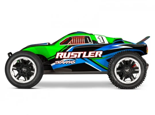 (image for) TRAXXAS Rustler 2WD 1/10 RTR TQ EHD Green USB-C - With Battery/Charger