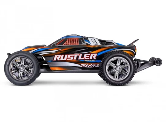 (image for) TRAXXAS Rustler 2WD 1/10 RTR TQ BL-2s EHD Orange