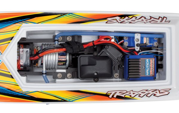(image for) TRAXXAS Blast EP Boat RTR TQ Orange with Battery & USB-C Charger