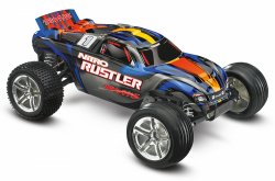 TRAXXAS Nitro Rustler TRX2.5 RTR TQi TSM Blue