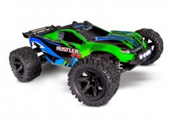 TRAXXAS Rustler 4x4 XL-5 1/10 RTR TQ Green LED with Batt & Charg