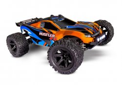 TRAXXAS Rustler 4x4 XL-5 1/10 RTR TQ Orange LED with Batt & Char