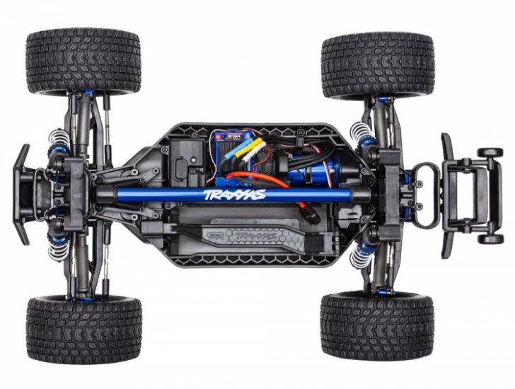 TRAXXAS Rustler 4x4 Ultimate VXL 1/10 RTR TQ Blue - Click Image to Close