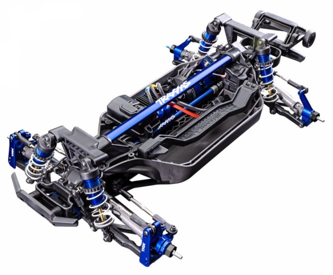 TRAXXAS Rustler 4x4 Ultimate VXL 1/10 RTR TQ Blue - Click Image to Close