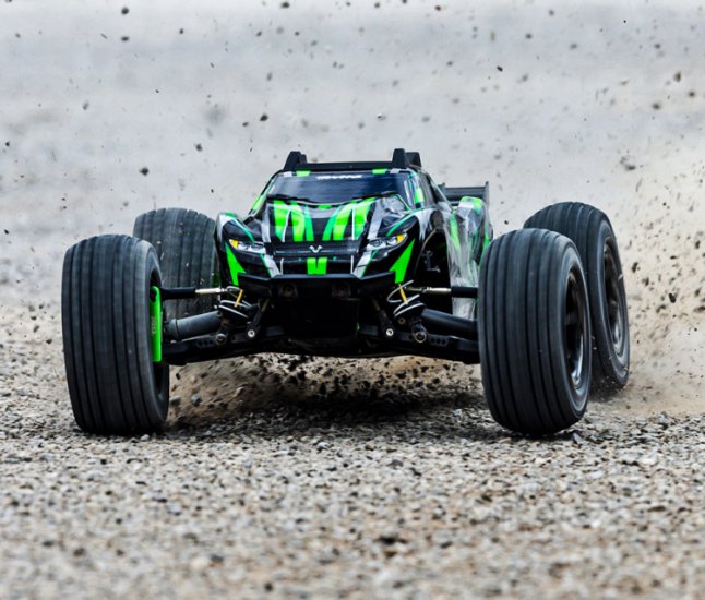 TRAXXAS Rustler 4x4 Ultimate VXL 1/10 RTR TQ Green - Click Image to Close