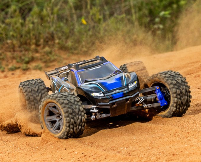 TRAXXAS Rustler 4x4 BL-2s 1/10 RTR TQ Blue - Click Image to Close